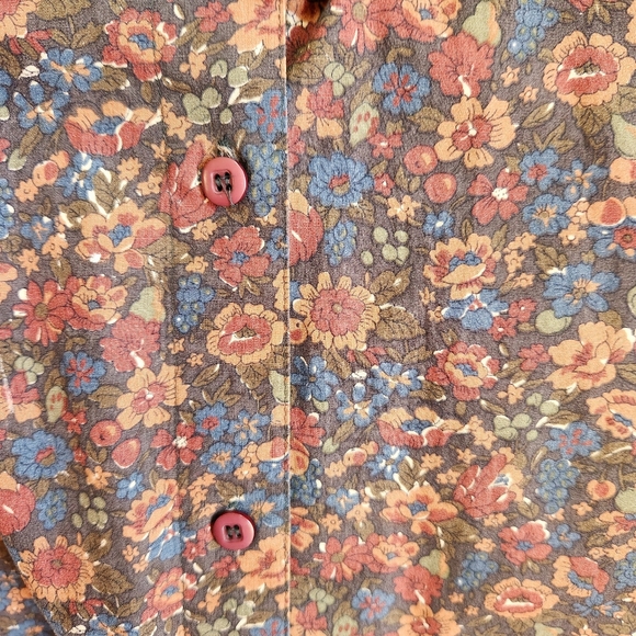 VTG Woolrich Women's 100% Cotton Floral Autumn Print Shirt Size M - Picture 5 of 10